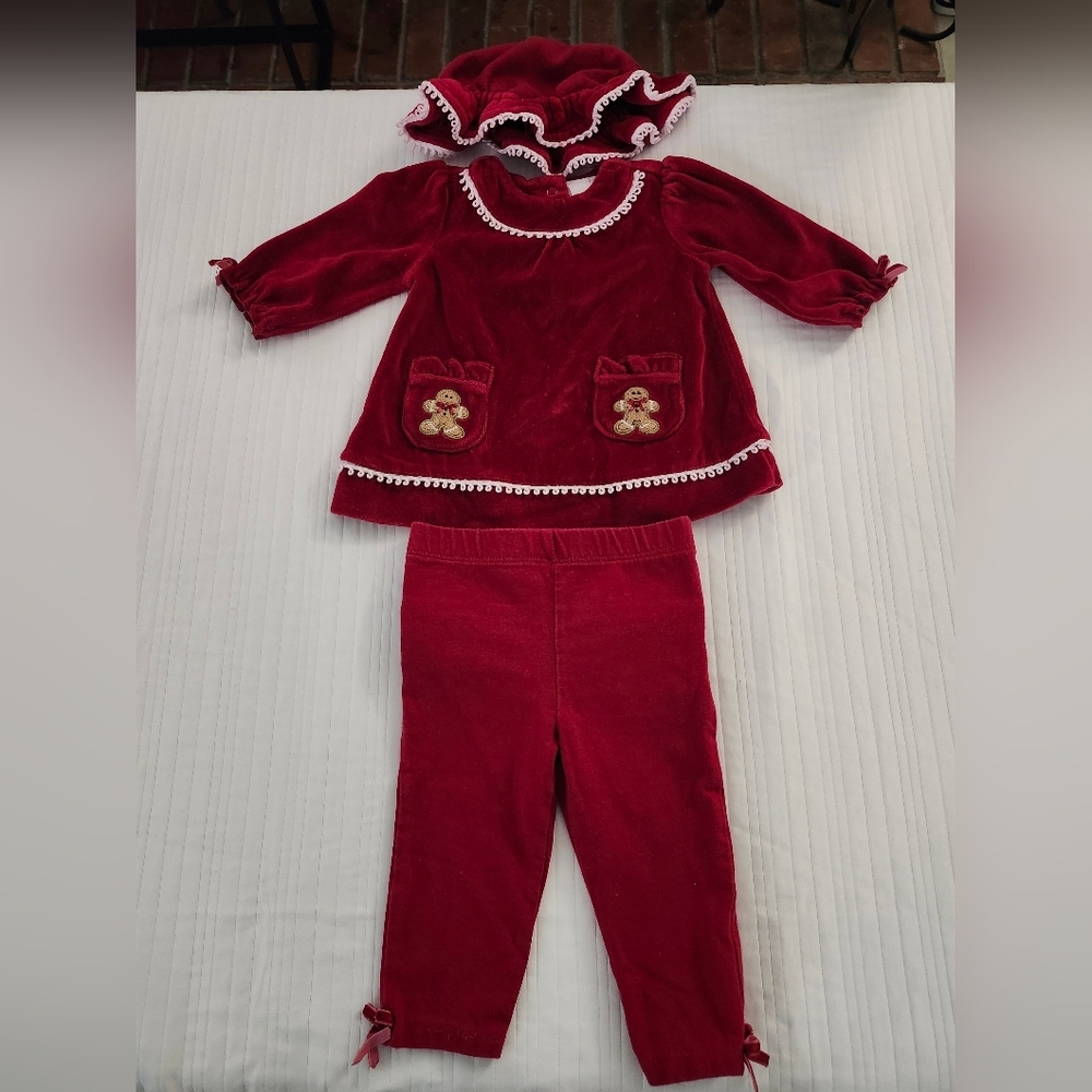Chelsea's Corner Red Velvet Gingerbread Christmas Dress 6 Months